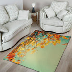 Vintage Autumn Print Area Rug