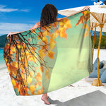 Vintage Autumn Print Beach Sarong Wrap
