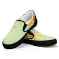 Vintage Autumn Print Black Slip On Sneakers