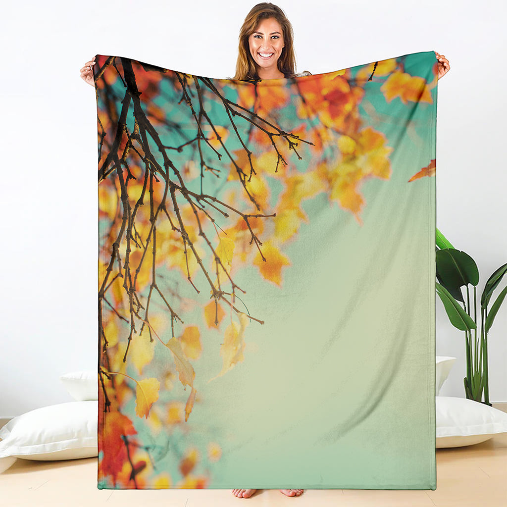 Vintage Autumn Print Blanket