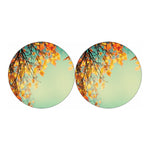 Vintage Autumn Print Car Coasters