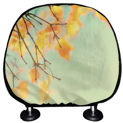 Vintage Autumn Print Car Headrest Covers