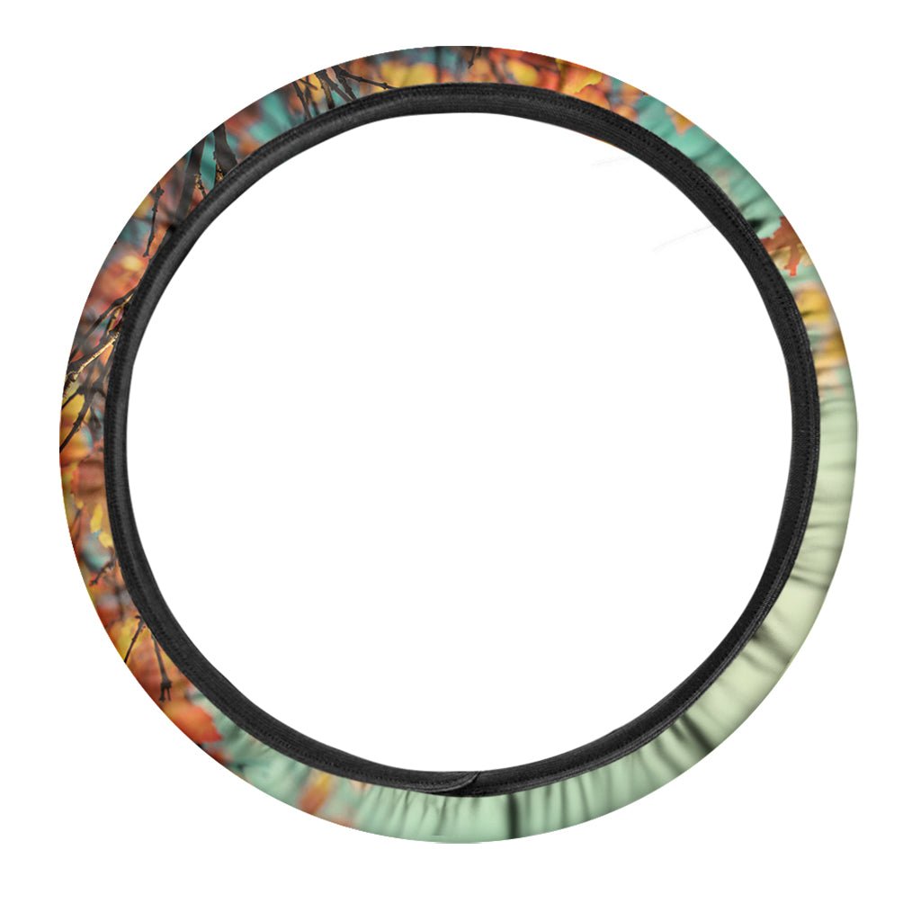 Vintage Autumn Print Car Steering Wheel Cover