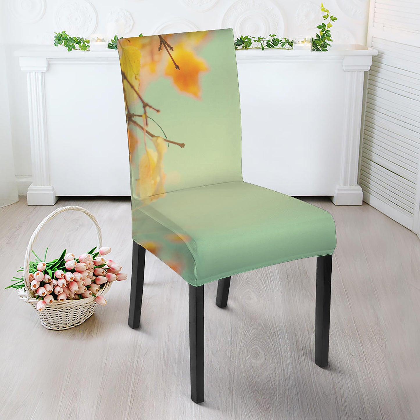 Vintage Autumn Print Dining Chair Slipcover