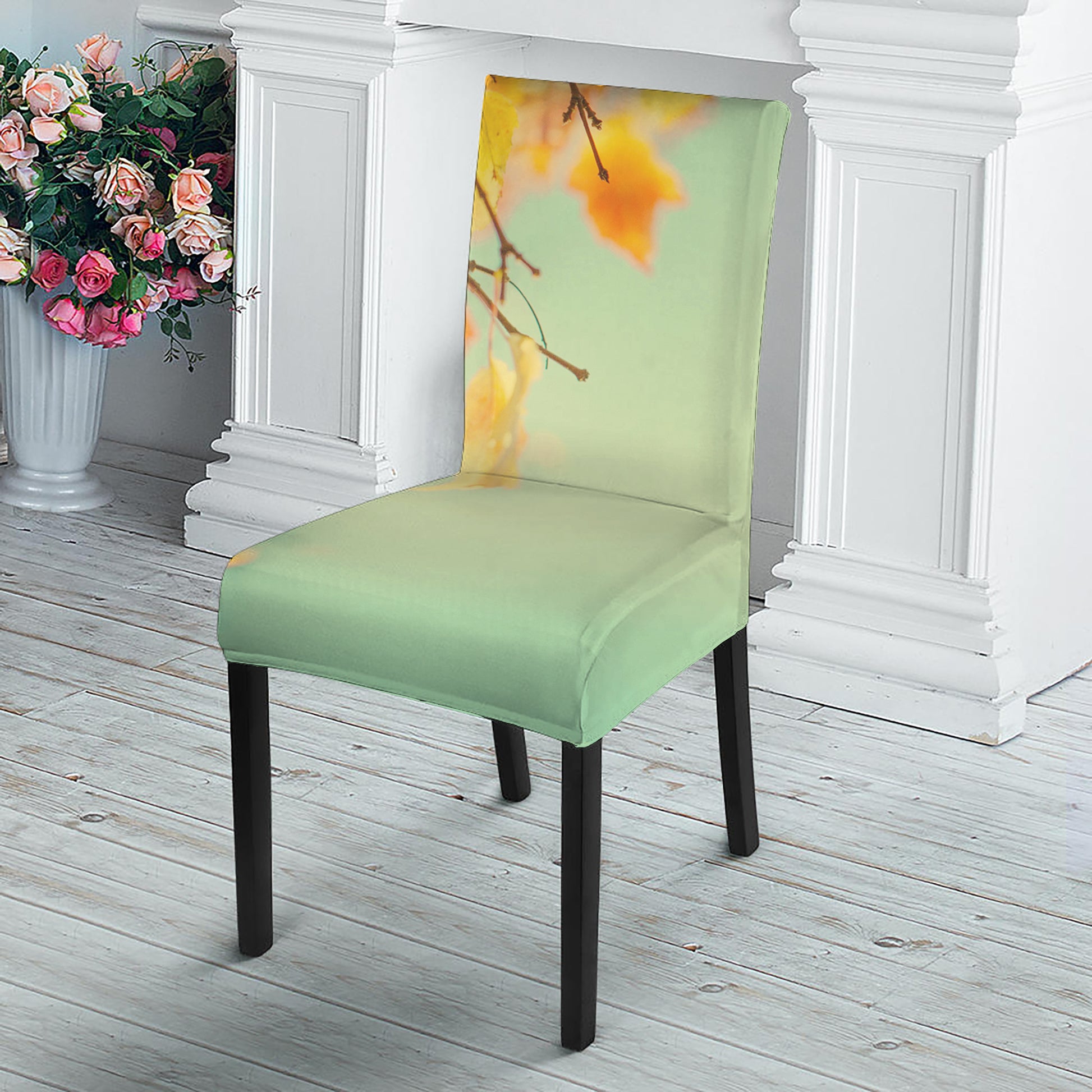 Vintage Autumn Print Dining Chair Slipcover