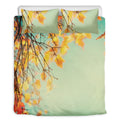 Vintage Autumn Print Duvet Cover Bedding Set