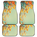Vintage Autumn Print Front and Back Car Floor Mats