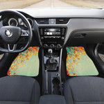 Vintage Autumn Print Front and Back Car Floor Mats