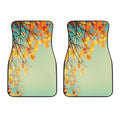 Vintage Autumn Print Front Car Floor Mats