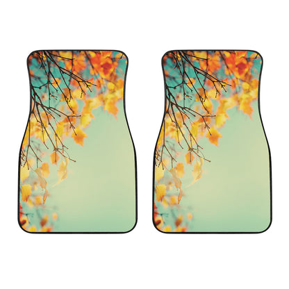 Vintage Autumn Print Front Car Floor Mats