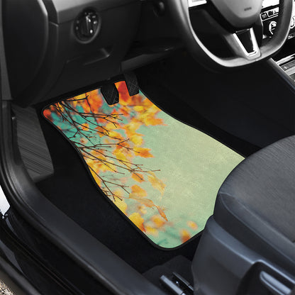 Vintage Autumn Print Front Car Floor Mats