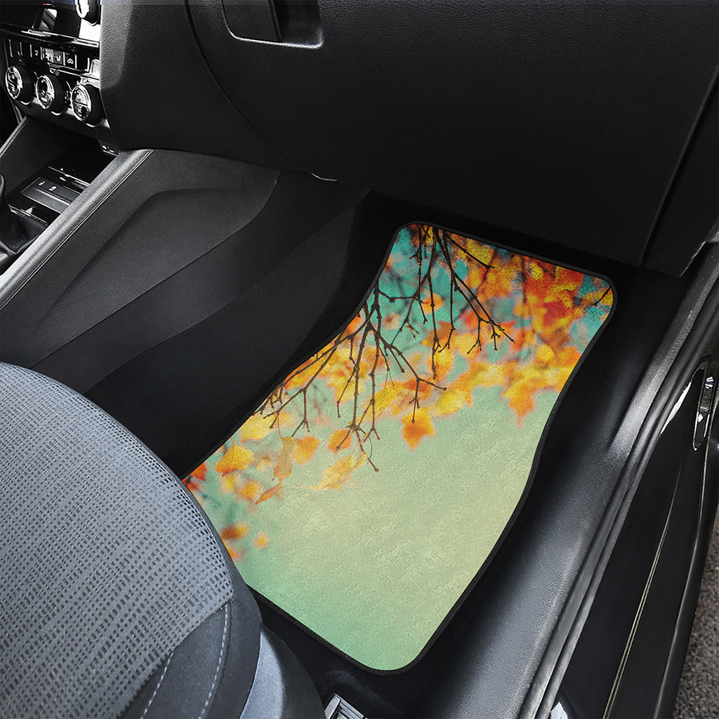 Vintage Autumn Print Front Car Floor Mats