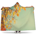 Vintage Autumn Print Hooded Blanket