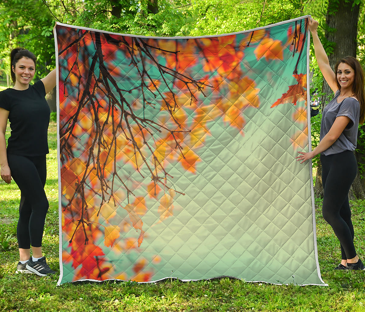 Vintage Autumn Print Quilt