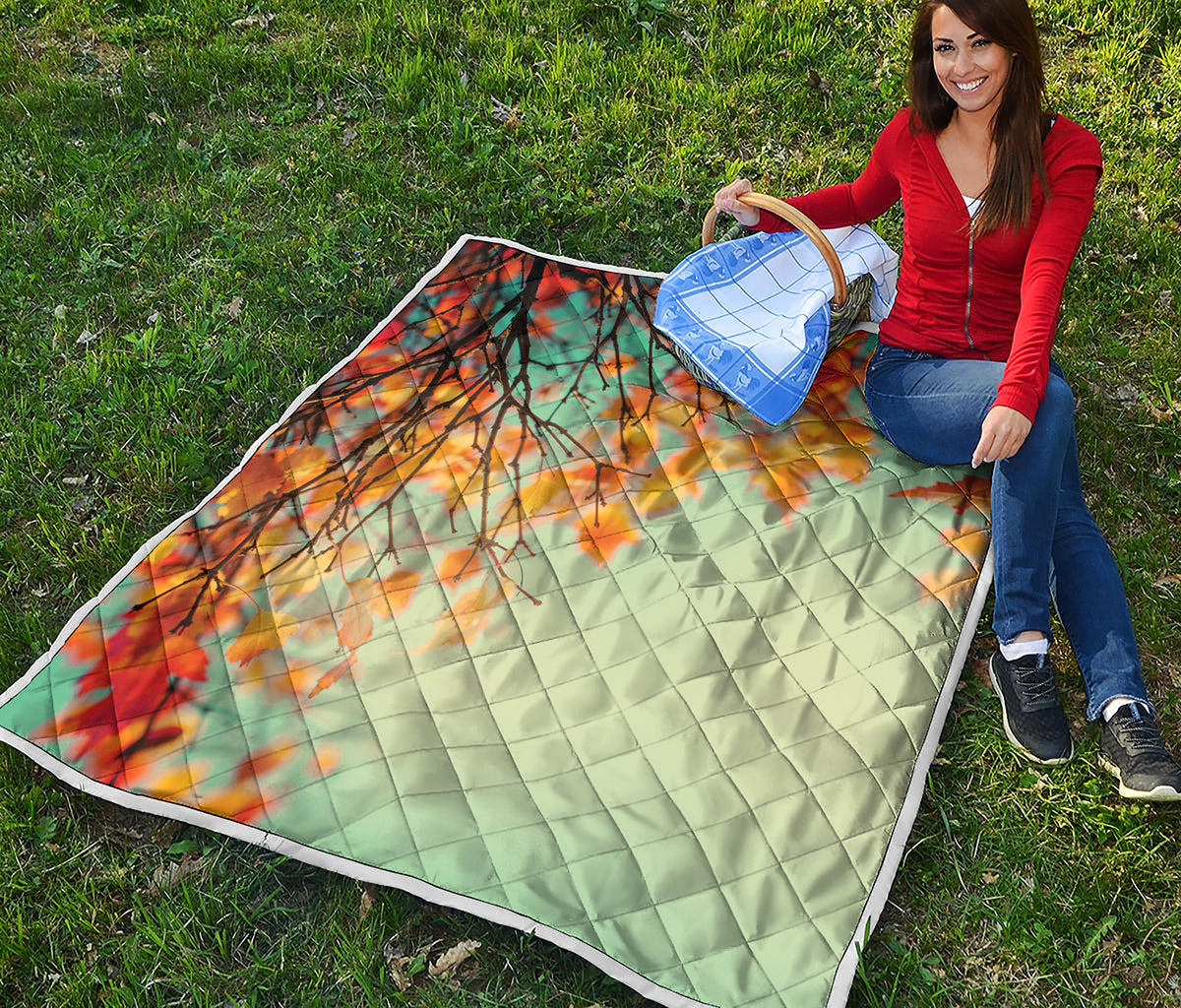 Vintage Autumn Print Quilt