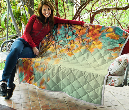 Vintage Autumn Print Quilt