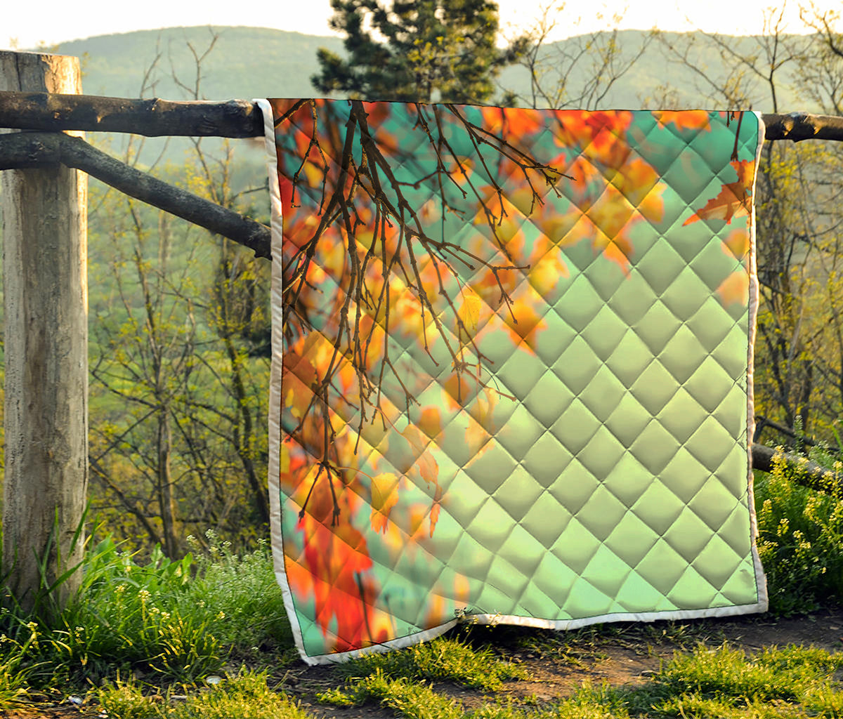 Vintage Autumn Print Quilt