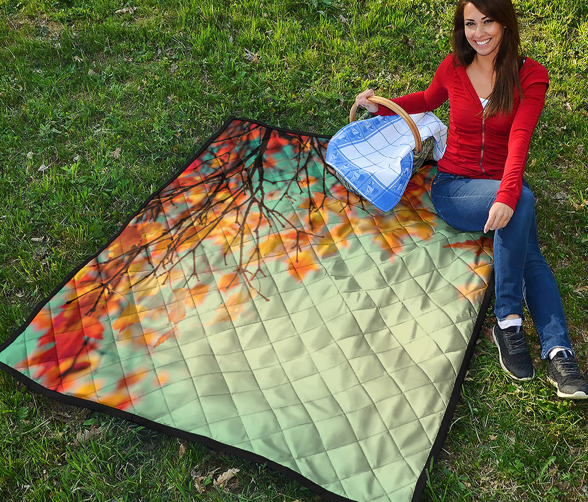 Vintage Autumn Print Quilt
