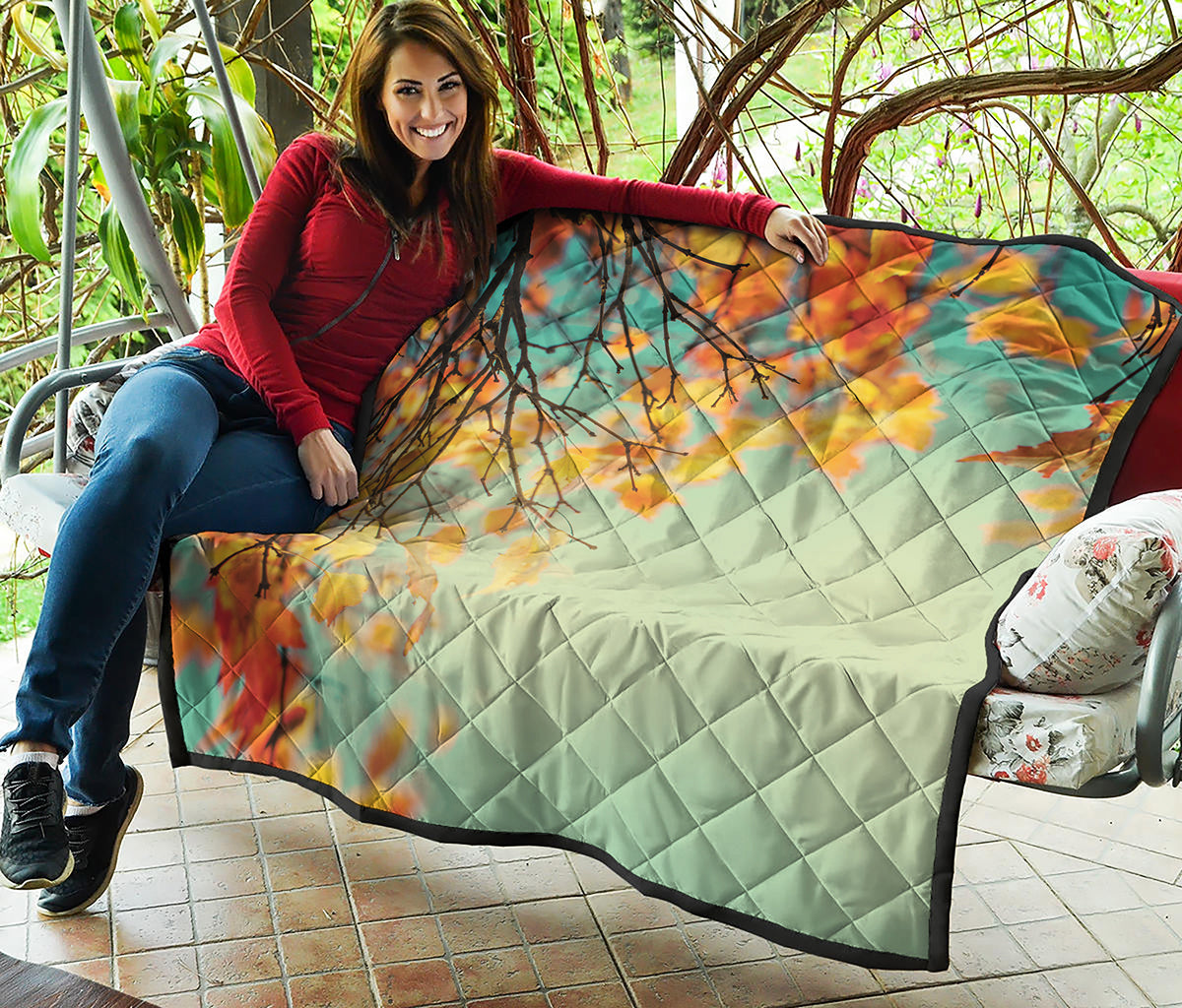 Vintage Autumn Print Quilt