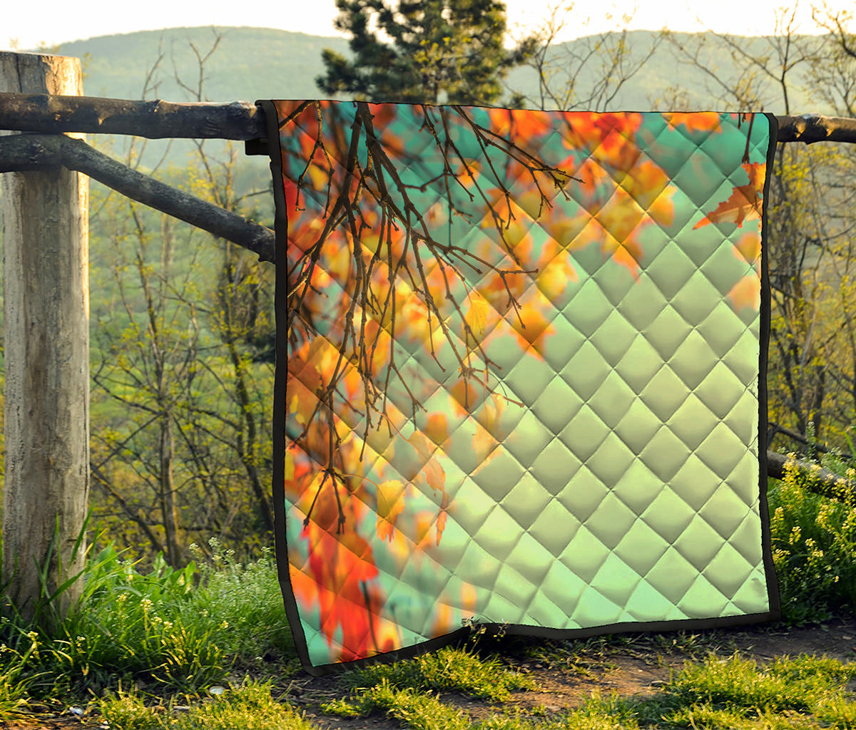 Vintage Autumn Print Quilt
