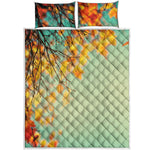 Vintage Autumn Print Quilt Bed Set