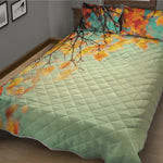 Vintage Autumn Print Quilt Bed Set
