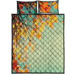 Vintage Autumn Print Quilt Bed Set