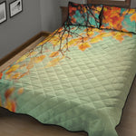 Vintage Autumn Print Quilt Bed Set