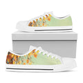 Vintage Autumn Print White Low Top Sneakers