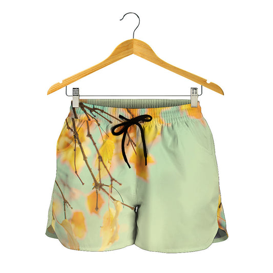 Vintage Autumn Print Women's Shorts