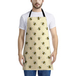 Vintage Bee Pattern Print Apron