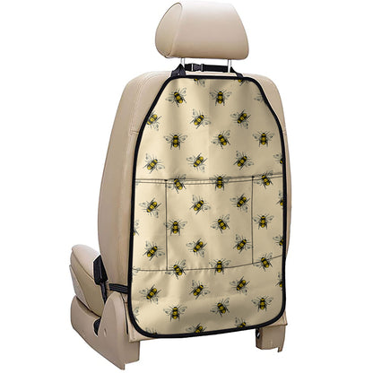 Vintage Bee Pattern Print Car Seat Organizers