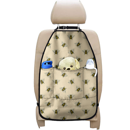 Vintage Bee Pattern Print Car Seat Organizers