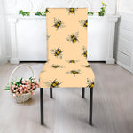 Vintage Bee Pattern Print Dining Chair Slipcover