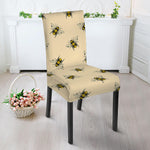 Vintage Bee Pattern Print Dining Chair Slipcover