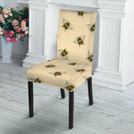 Vintage Bee Pattern Print Dining Chair Slipcover