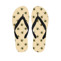 Vintage Bee Pattern Print Flip Flops