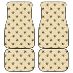 Vintage Bee Pattern Print Front and Back Car Floor Mats