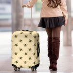 Vintage Bee Pattern Print Luggage Cover