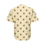 Vintage Bee Pattern Print Men's Baseball Jersey