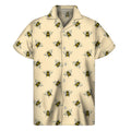 Vintage Bee Pattern Print Men's Short Sleeve Shirt