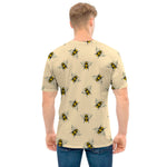 Vintage Bee Pattern Print Men's T-Shirt