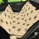 Vintage Bee Pattern Print Pet Car Back Seat Cover