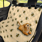 Vintage Bee Pattern Print Pet Car Back Seat Cover