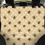 Vintage Bee Pattern Print Pet Car Back Seat Cover