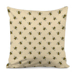 Vintage Bee Pattern Print Pillow Cover