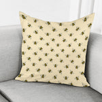 Vintage Bee Pattern Print Pillow Cover