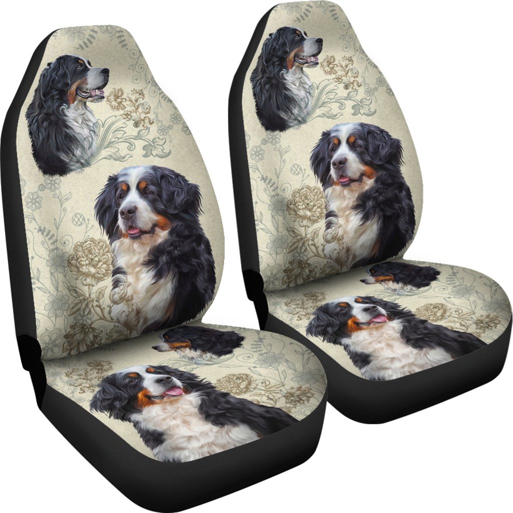 Vintage Bernese Mountain Universal Fit Car Seat Covers GearFrost