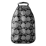 Vintage Black And White Floral Print Car Seat Organizers