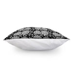 Vintage Black And White Floral Print Pillow Cover